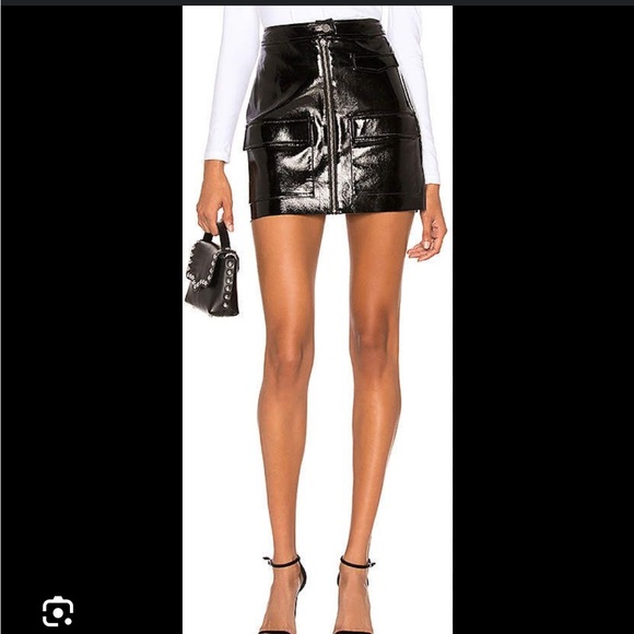 Brand new with tags: 1. State Patent leather crackle leather skirt! - Picture 1 of 8